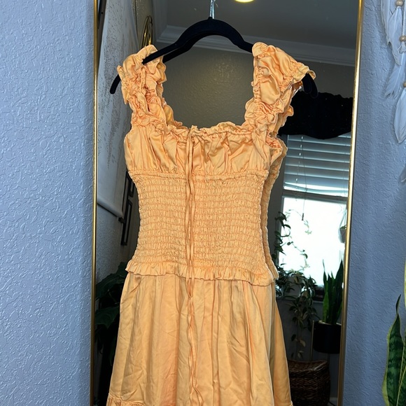 House of CB 'Phedra' Tangerine Shirred Maxi Sundress NWOT - Picture 8 of 10